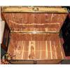 Image 2 : ANTIQUE CEDAR LINED WICKER TRUNK
