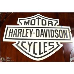 30" WOOD HARLEY SIGN