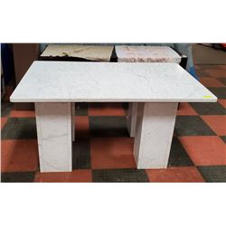 SOLID MARBLE TABLE W/REMOVABLE LEGS 5FT X 3FT TOP