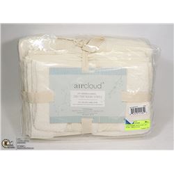 AIRCLOUD 6PC BATH TOWEL SET - IVORY, 100% COTTON