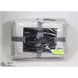 ALLURE 6PC BATH TOWEL SET - GREY