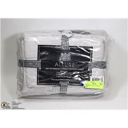 ALLURE 6PC BATH TOWEL SET - GREY