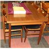 Image 1 : VINTAGE WOOD TABLE WITH 4 SIDECHAIRS. FURNITURE