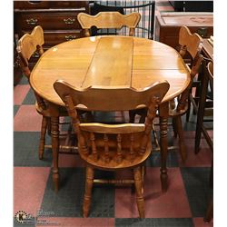 SOLID WOOD TABLE WITH 4 CHAIRS. FURNITURE