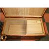 Image 2 : SOLID WOOD CARVED STORAGE TRUNK. FURNITURE