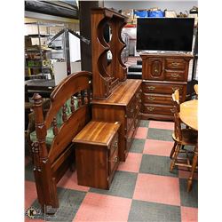 PINE 6 PC QUEEN SIZE BEDROOM SUITE