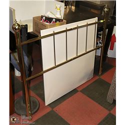 BRASS TONE DOUBLE SIZE HEADBOARD. FURNITURE