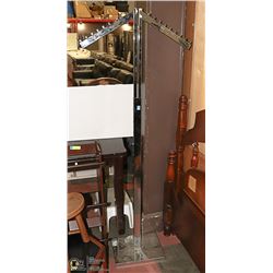 CHROME ADJUSTABLE RETAIL CLOTHING RACK