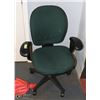 Image 1 : GREEN ROLLING SWIVEL OFFICE CHAIR WITH ARMS