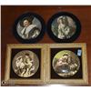 Image 1 : LOT OF 4 ENGLISH CERAMIC MINIATURE WALL HANGINGS