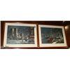 Image 1 : LOT OF 2 VINTAGE CITY SCENE SIGNED PRINTS