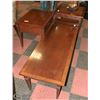 Image 1 : VINTAGE WOOD 3 PC COFFEE TABLE SET. FURNITURE