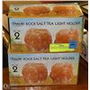Image 1 : 4 ROCK SALT TEA LIGHT HOLDERS