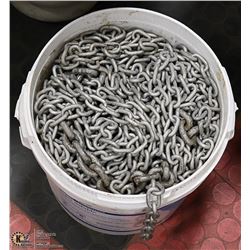 PAIL OF CHAIN FULL