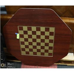 TWO SIDED TEAK BOARDGAME 1970'S