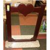 Image 1 : WOOD HEART DESIGN MARBLE BASE VANITY MIRROR