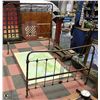 Image 1 : ANTIQUE CAST IRON BED WITH RAILS-DOUBLE BED