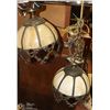 Image 1 : PAIR OF ANTIQUE VICTORIAN SLAG GLASS LAMPS-