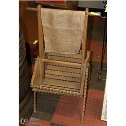 ANTIQUE BOBBIN STAND FOR DRYING QUILTS ETC