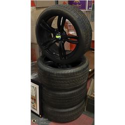 SET OF 4 TIRES ON RIMS, 245 40R/20