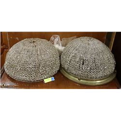 PAIR OF ANTQUE CRYSTAL LIGHT WALL FIXTURES