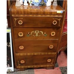 ANTIQUE FOUR DRAWER DRESSER (MATCHES LOT 1089)