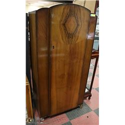 ANTIQUE FLAME MAHOGANY ARMOIRE