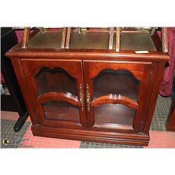 VINTAGE WOOD BRASS TOP SIDE CABINET. FURNITURE