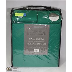NEW 3PC QUEEN SIZE QUILT SET
