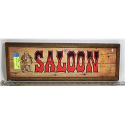 VINTAGE WOOD SALOON SIGN