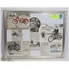 Image 1 : 111 X 14 FRAMED 1940'S ADS HARLEY INDIAN WHIZZER