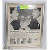 Image 1 : 11X14 FRAMED 1950'S ZIPPO LIGHTERS AD