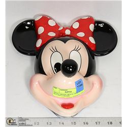 DISNEY MINNIE MOUSE HEAD BUST NO CHIPS CERAMIC