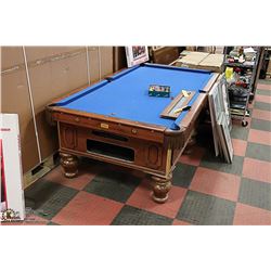 DELUXE COIN OPERATED SLATE TOP POOL TABLE