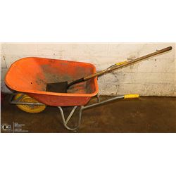 WHEEL BARROW WITH SHOVEL