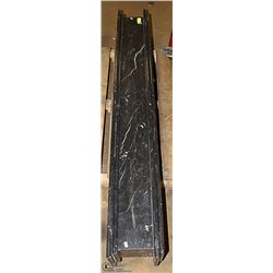 BLACK MARBLE SHELF 63 X 9 X 7-1/2