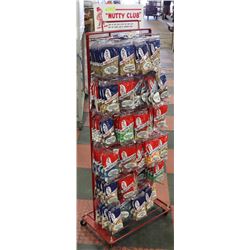 RACK OF NUTTY CLUB PRODUCTS
