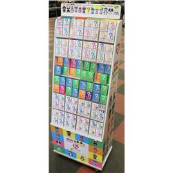 RACK WITH TY MINI BOOS FIGURES