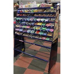 RACK WITH GUM, CANDY, HALLS ETC