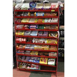 DISPLAY RACK WITH CHOCOLATE BARS & CANDY