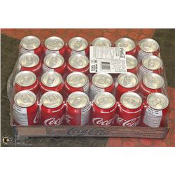 FLAT WITH 24 CANS COCA COLA CLASSIC  PAST BEST