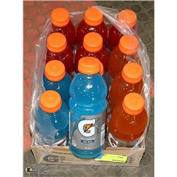 FLAT WITH 12 BOTTLES ASST. GATORADE PAST