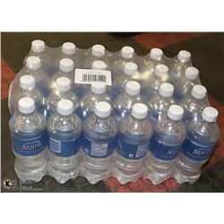 CASE WITH 24 BOTTLES AQUAFINA WATER  PAST