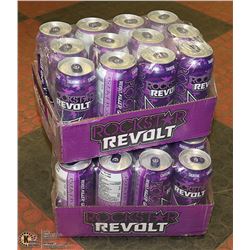 2 CASES OF 12 ROCKSTAR GRAPE ENERGY DRINKS