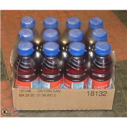 NEW SEALED CASE OF 12 BOTTLES CRANBERRY COCKTAIL