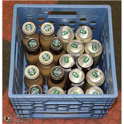 MILK CRATE OF STAR BUCKS ICE DRINKS AND MORE