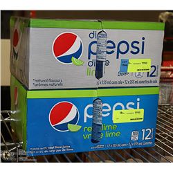 2 CASES OF PEPSI LIME AND DIET PEPSI LIME PAST