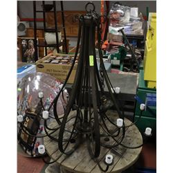 LARGE METAL CHANDELIER WITHOUT LEN OR GLASS