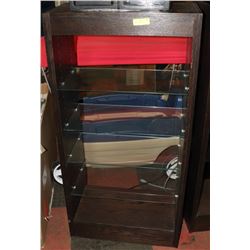 OAK & GLASS BOOKSHELF