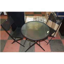 PATIO TABLE & 2 CHAIRS 28" DIAMETER